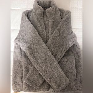 Soft yarn fleece zip jacket
